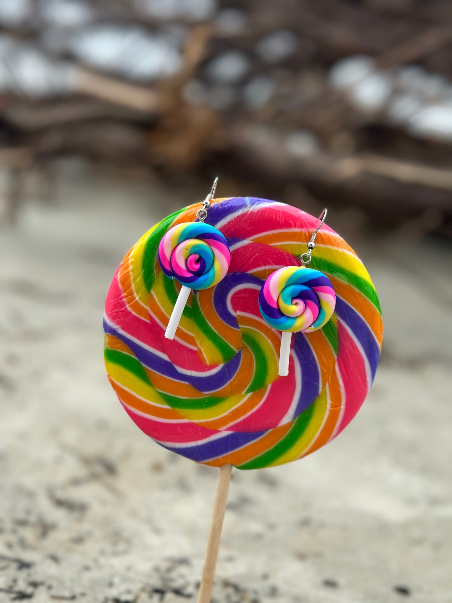 Rainbow Swirl Lollipops