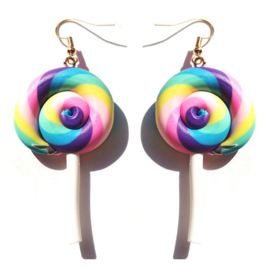 Rainbow Swirl Lollipops